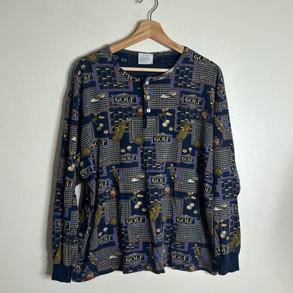 Grigeoperla ladies long sleeve casual golf graphic‎ shirt size large